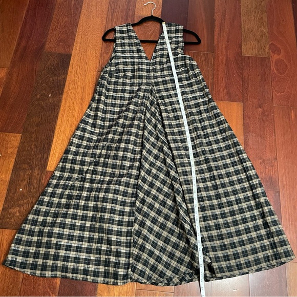 GANNI Seersucker Plaid Check Dress Black Brown Quiet Luxury Classic Sz 38 M B30 - Picture 9 of 13